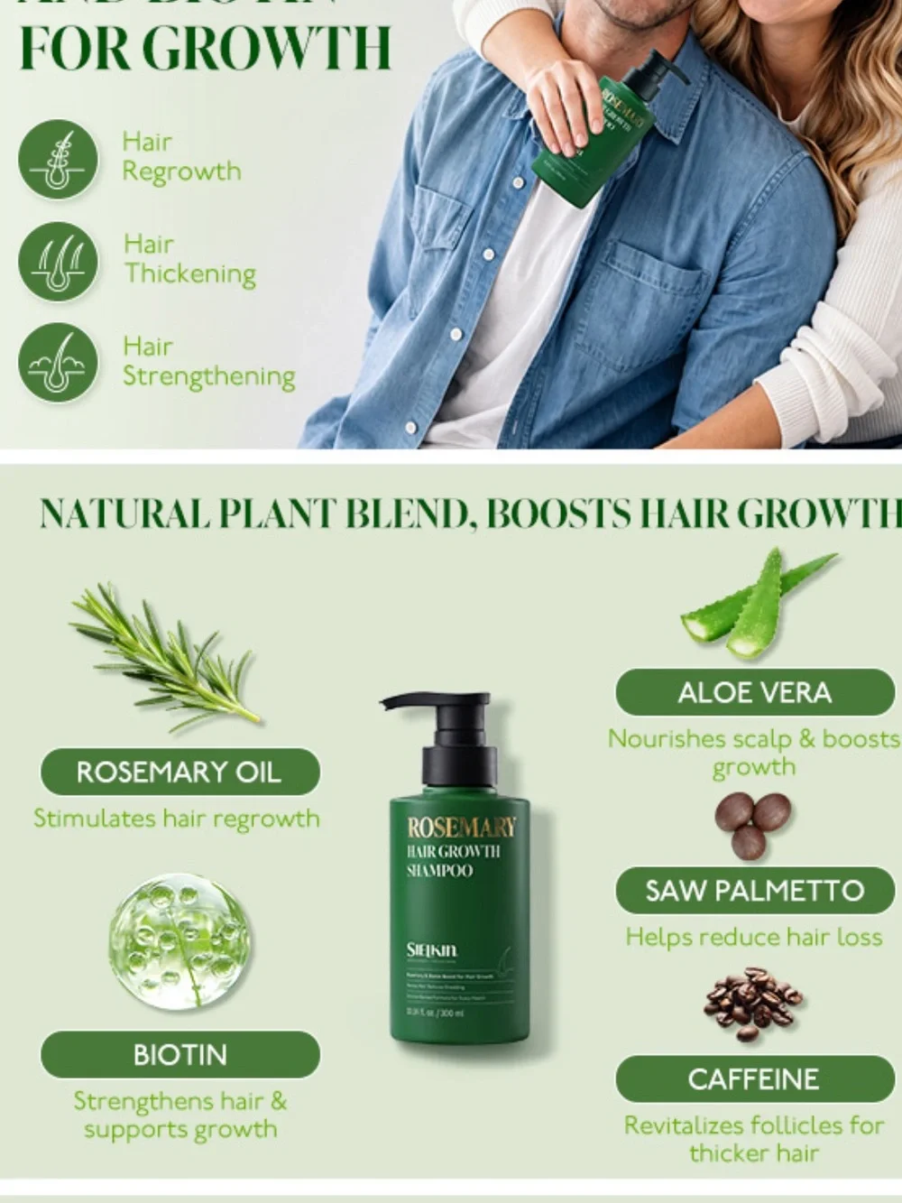 Rosemary Hair Growth Shampoo - Green